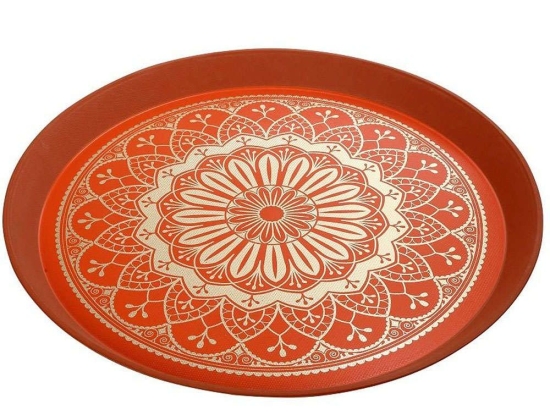 Διακοσμητικός Δίσκος ASL107 Φ46,5x3cm Orange Espiel Πολυπροπυλένιο