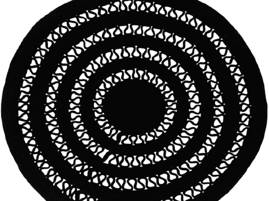 Χαλί Alyssa Black 1A Carpet Couture 120X120cm Round