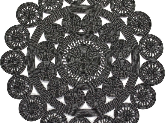 Χαλί Alyssa Black/Grey 2B Round Carpet Couture 162X162cm Round