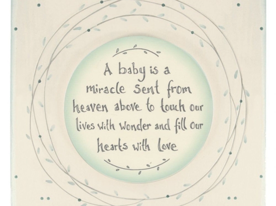 Κουτί Baby Is Miracle 21x11 EI1484 Ecru Ξύλο
