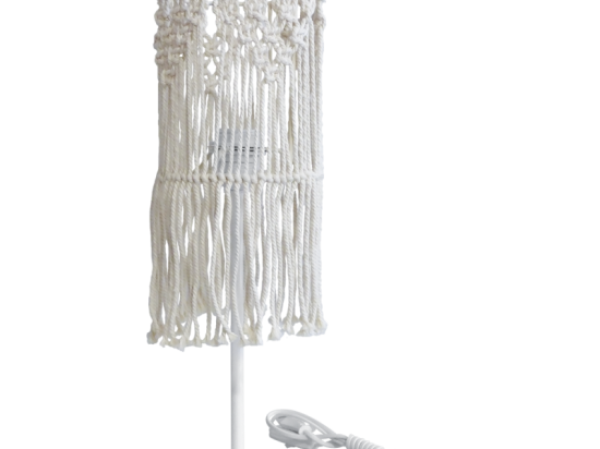 Φωτιστικό Επιτραπέζιο - Πορτατίφ Mac-01PR 31-1118 White Heronia Σχοινί, Πλαστικό