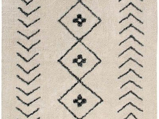 Χαλί Bereber Rhombs LOR-C-BER-RHOMBS-S Beige-Black Lorena Canals Lorena Canals 120X170cm