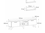 ΕΠΙΠΛΟ ΤΗΛΕΟΡΑΣΗΣ COLIN MEGAPAP ΧΡΩΜΑ ΚΑΡΥΔΙ 150X29,5X40,6ΕΚ.