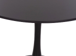 ΤΡΑΠΕΖΙ ΣΤΡΟΓΓΥΛΟ BROLIN HM18141.02 MDF TOP-ΒΑΣΗ ΜΕΤΑΛΛΙΚΗ--ΜΑΥΡΟ Φ90x73Υεκ