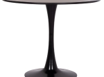 ΤΡΑΠΕΖΙ ΣΤΡΟΓΓΥΛΟ BROLIN HM18141.02 MDF TOP-ΒΑΣΗ ΜΕΤΑΛΛΙΚΗ--ΜΑΥΡΟ Φ90x73Υεκ