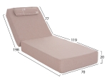 ΜΑΞΙΛΑΡΙ ΞΑΠΛΩΣΤΡΑΣ KIHEI HM21094.02 OLEFIN ΜΠΕΖ ΜΕ FOAM 198x70x20Υεκ