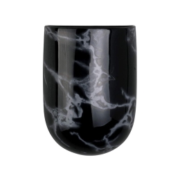Κασπώ Επιτοίχιο Οβάλ Marble PT37337BK 14,5x9x19cm Black Present Time Κεραμικό