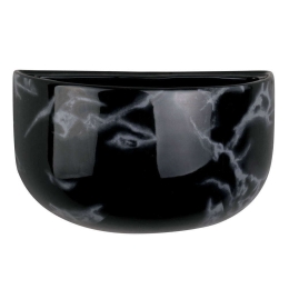 Κασπώ Επιτοίχιο Οβάλ Marble PT3738BK 10,8x9,5cm Black Present Time Κεραμικό
