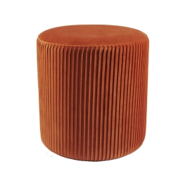 Σκαμπό Plisse 16-0452 Φ38x40cm Rust Red