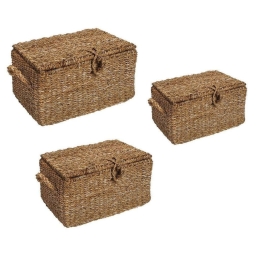 Κουτί Σετ 3Τμχ. KAG130 Seagrass Καφέ 60-50-40Cm Espiel Seagrass