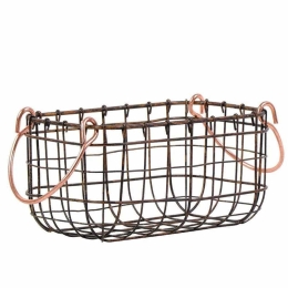 Καλάθι Διακοσμητικό Μεταλλικό TAK121 26x16x12cm Bronze Espiel Μέταλλο