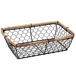 Καλάθι Διακοσμητικό Ορθογώνιο TAK201 36x26x9cm Μεταλλικό Black Espiel Μέταλλο