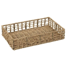 Καλάθι Διακοσμητικό Ορθογώνιο AST801 49Χ30cm Seagrass Beige Espiel Seagrass