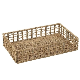 Καλάθι Διακοσμητικό Ορθογώνιο AST803 30Χ20cm Seagrass Beige Espiel Seagrass