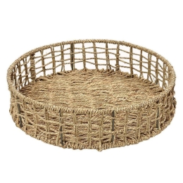Καλάθι Διακοσμητικό Στρογγυλό AST804 Φ50cm Seagrass Beige Espiel Seagrass