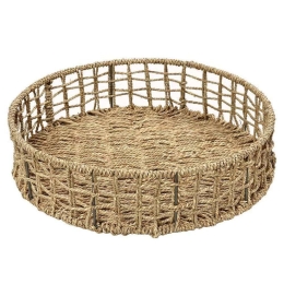 Καλάθι Διακοσμητικό Στρογγυλό AST805 Φ40cm Seagrass Beige Espiel Seagrass