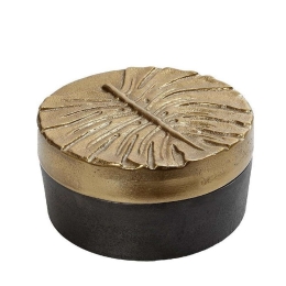 Κουτί Με Καπάκι Φύλλο DEP131 16,5x16,5x8cm Grey-Gold Espiel Αλουμίνιο
