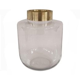 Βάζο 00.03.32008 24Χ30cm Clear-Gold Γυαλί