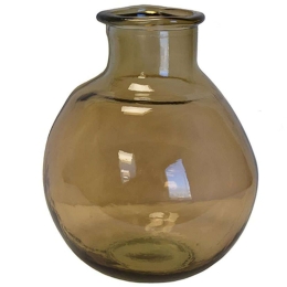Βάζο Γυάλινο Simplicity 016.4633DB04 25x31cm Brown Γυαλί