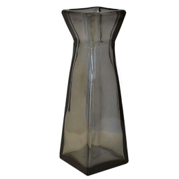 Βάζο Γυάλινο Pyramide 016.4432DB589 30cm Grey Γυαλί