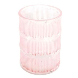Βάζο Γυάλινο Nicola 013.773338 9x11cm Pink Γυαλί