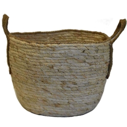 Καλάθι Rush 00.06.67041 Φ30x25cm Beige Ψάθα
