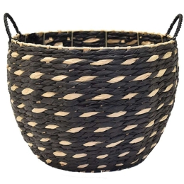 Καλάθι Rush 00.06.67362 23x24cm Black Ψάθα