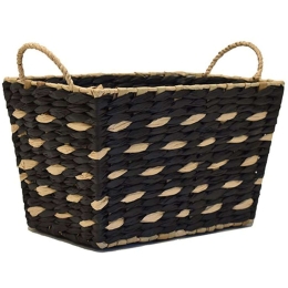 Καλάθι Rush 00.06.67417 30x20x18cm Black Ψάθα