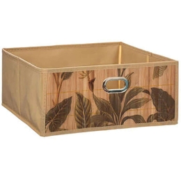 Καλάθι Αποθήκευσης Bamboo Style 07.174573 31x31x15cm Beige Ύφασμα
