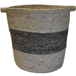 Καλάθι Raffia 00.06.67282 45x45cm Ecru-Grey Raffia