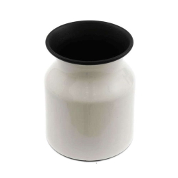 Βάζο Monochrome 014.TJN0432 11,5cm White-Black Μέταλλο
