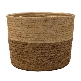 Καλάθι Ψάθινο 00.06.61108 Φ22x17cm Natural-Ecru Ψάθα