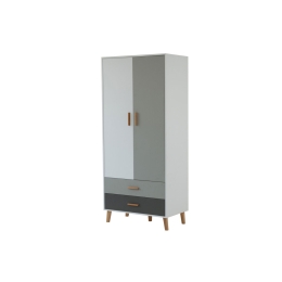 ΓΩΝΙΑΚΗ ΝΤΟΥΛΑΠΑ TIMMY ΛΕΥΚΟ-ΓΡΑΦΙΤΗ-ΓΚΡΙ 71.3X71.3X199CM