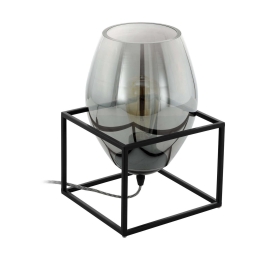 Επιτραπέζιο Φωτιστικό - Πορτατίφ 97209 Black Olival 1 Eglo Μέταλλο,Γυαλί