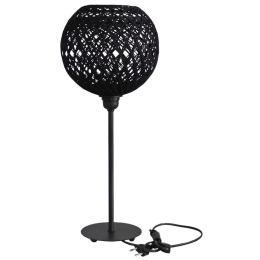 Φωτιστικό Επιτραπέζιο Silk-01/PR Φ20 31-1159 Black Heronia Σχοινί,Μέταλλο