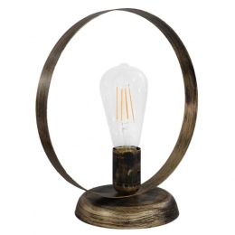 Φωτιστικό Επιτραπέζιο 34-0277 Halka Φ25 Ε27 H28XΦ25cm Bronze Heronia Μέταλλο
