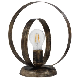 Φωτιστικό Επιτραπέζιο 34-0281 Halka Φ18-25 Ε27 H28XΦ25cm Bronze Heronia Metal