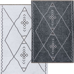 Χαλί Scandy 2 Όψεων 0111-GRE Dark Grey-Light Grey Ezzo 160X230cm