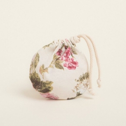 Beauty Home ΠΟΥΓΚΙ ΟΒΑΛ ΜΕ ΚΟΡΔΟΝΙ 13 x 14 cm ΦΛΟΡΑΛ VINTAGE