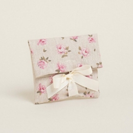 Beauty Home ΠΟΥΓΚΙ ΜΕ ΚΟΡΔΕΛΑ 12 x 17 cm ΜΙΝΙ ΦΛΟΡΑΛ ΜΠΕΖ