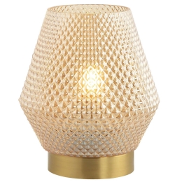 Φωτιστικό Επιτραπέζιο 20251 1xE27 Max 25W Transparent - Brushed Brass Μέταλλο,Γυαλί
