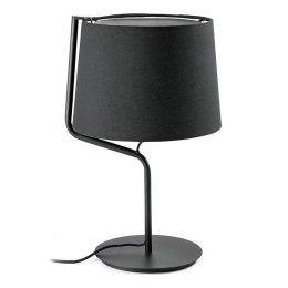 Επιτραπέζιο Φωτιστικό Berni 29333 E27 max 15W Black Faro Barcelona Αλουμίνιο,Textilene