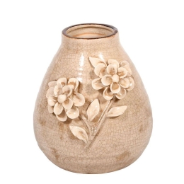 Βάζο Κεραμικό 0035-91-028 18,5cm 2453 Beige Κεραμικό