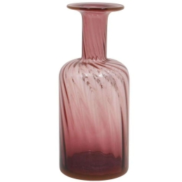 Διακοσμητικό Βάζο 373-122-765 10x10x26cm Pink Γυαλί
