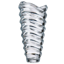 Βάζο Wave CTB03500105 34cm Κρυστάλλινο Clear Βοημίας Κρύσταλλο