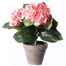 Τεχνητό Φυτό Ορτανσία 7190-6 35x35x40cm Pink Supergreens Πολυέστερ