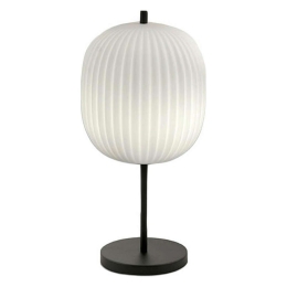 Φωτιστικό Επιτραπέζιο Domizia 3689-30-101 40W E27 Φ25 52cm Black Fabas Luce Μέταλλο,Γυαλί