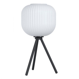 Φωτιστικό Επιτραπέζιο Mantunalle 99369 Black-White Eglo Μέταλλο,Γυαλί
