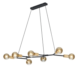 Φωτιστικό Οροφής - Ράγα Cross 306700732 Black-Gold Trio Lighting Μέταλλο