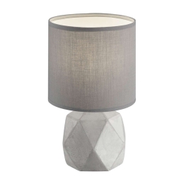 Επιτραπέζιο Φωτιστικό Pike R50831087 E14 16x28cm Grey RL Lighting Τσιμέντο,Ύφασμα